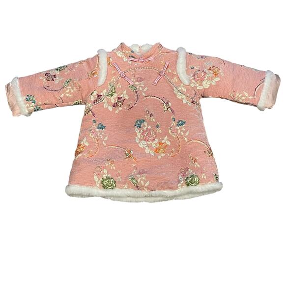 Baby Girls Chinese Dress Coat L Costume New Year Festive Traditional Outerwear - Picture 7 of 10
